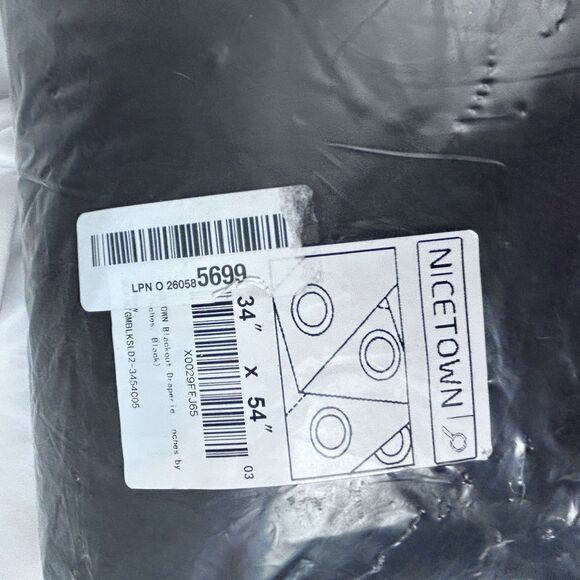 1 Set of 2 34”x 54” Blackout Thermal Grommets Window Curtain Panel Black - Picture 4 of 4